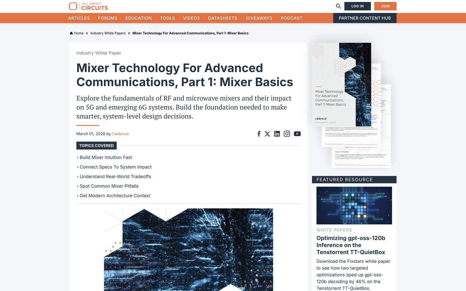 Cadence white paper syndicated on Semiconductor Engineering