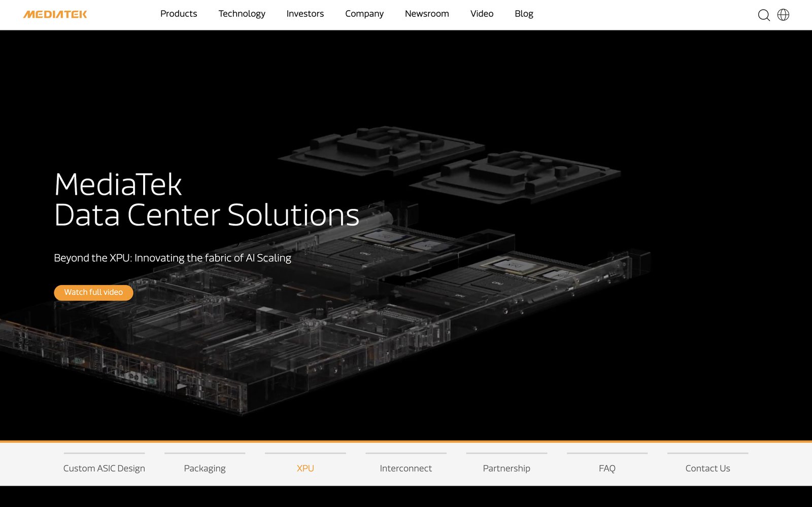MediaTek data center page
